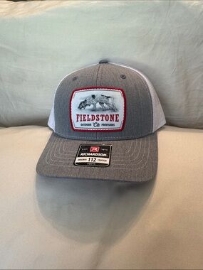 Fieldstone Youth Gray and White Trucker Hat by Richardson